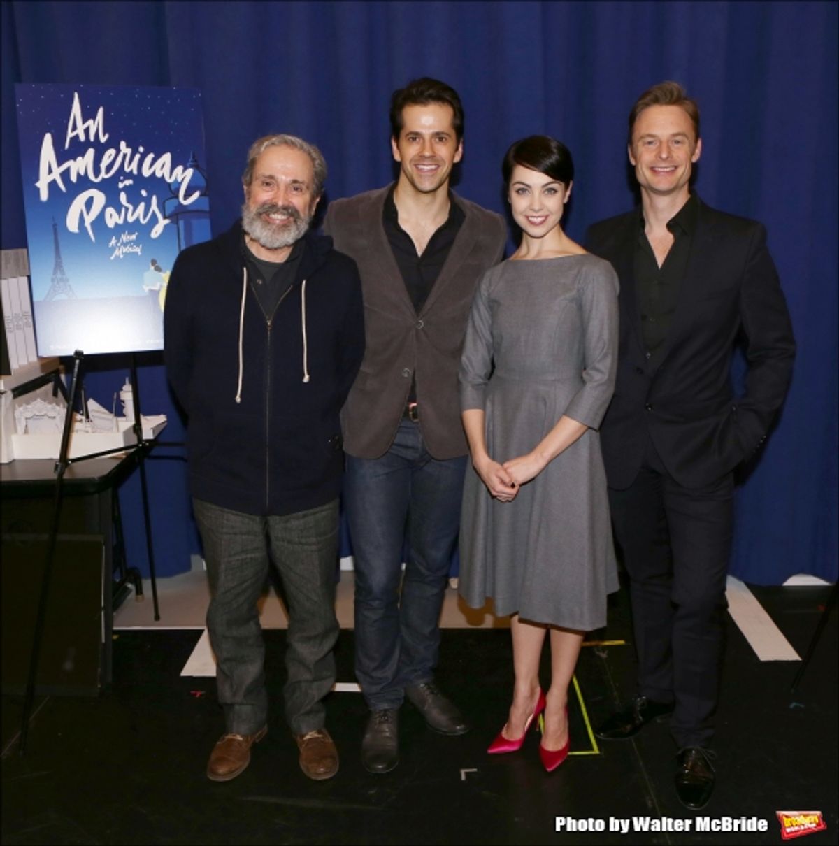 Playwright Craig Lucas, actors Robert Fairchild, Leanne Cope and director/choreographer Christopher Wheeldon  at 