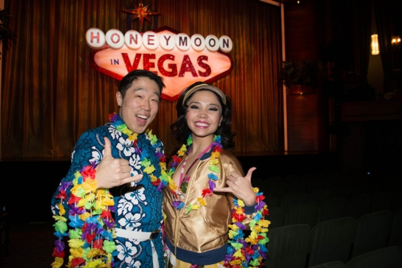 Photo Flash: Stephen Sondheim Stops by The Nederlander for HONEYMOON IN VEGAS' Valentine's Festivities!  Image