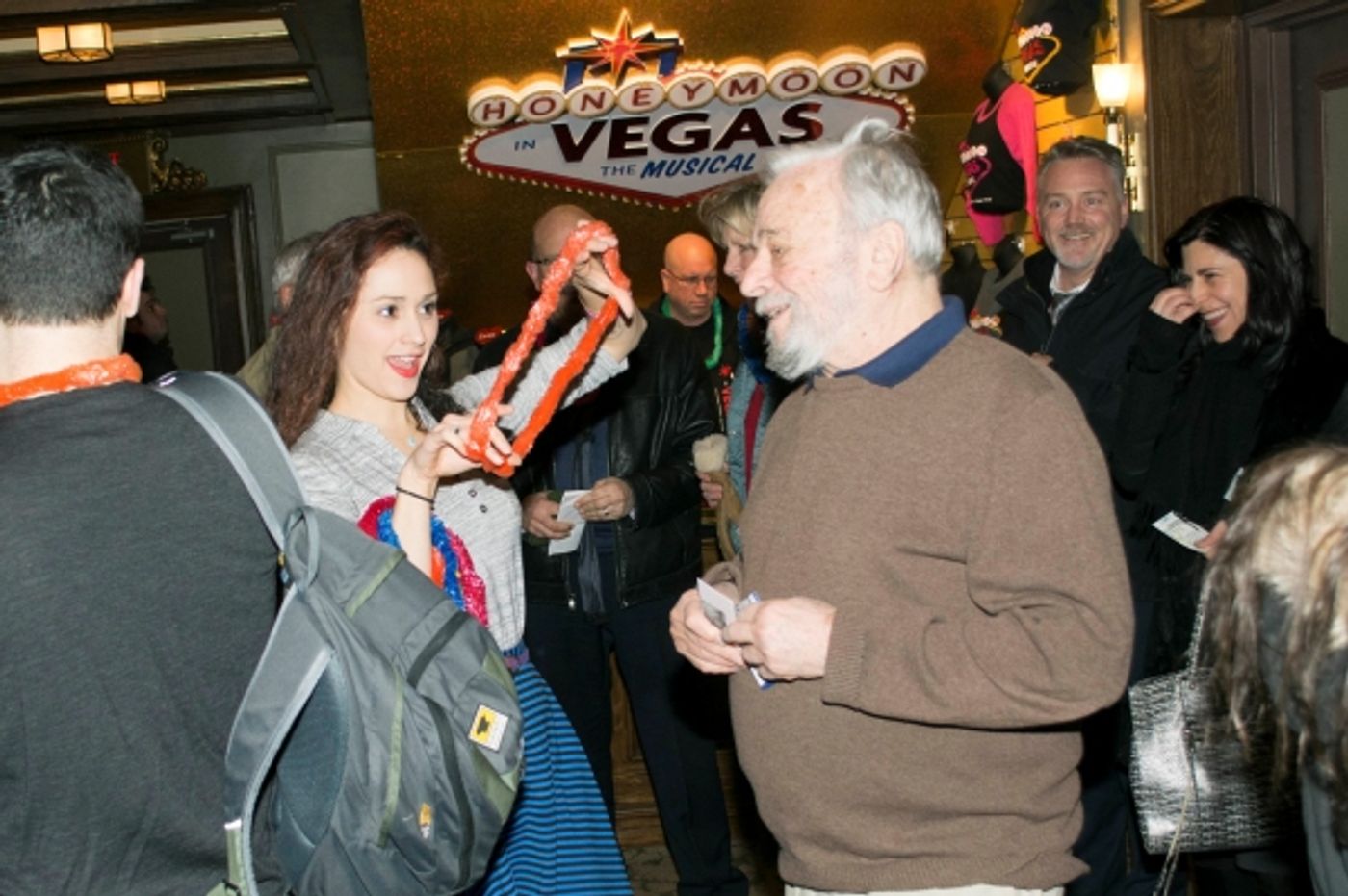 Photo Flash: Stephen Sondheim Stops by The Nederlander for HONEYMOON IN VEGAS' Valentine's Festivities!  Image