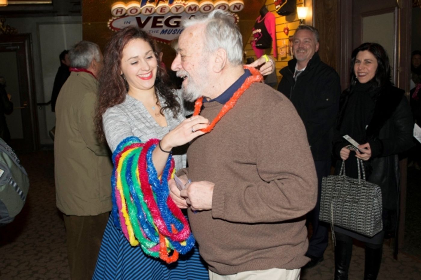 Photo Flash: Stephen Sondheim Stops by The Nederlander for HONEYMOON IN VEGAS' Valentine's Festivities!  Image