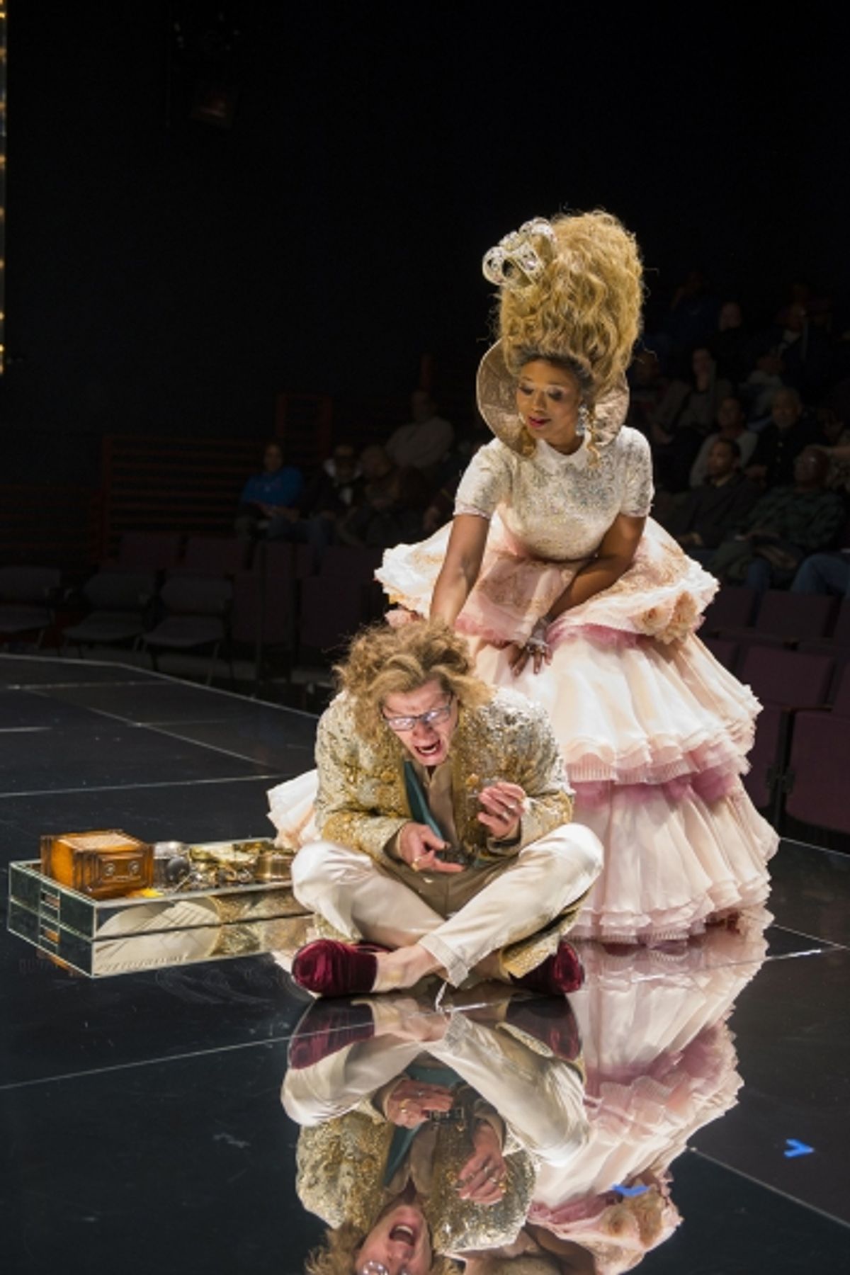 Ensemble members Tim Hopper (Louis XVI) and Alana Arenas  at 