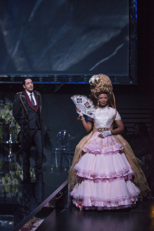 Ariel Shafir (Axel Fersen) and ensemble member Alana Arenas  Photo