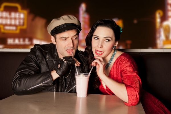Ben Cunis as Benedick. Irina Tsikurishvili as Beatrice. Photo