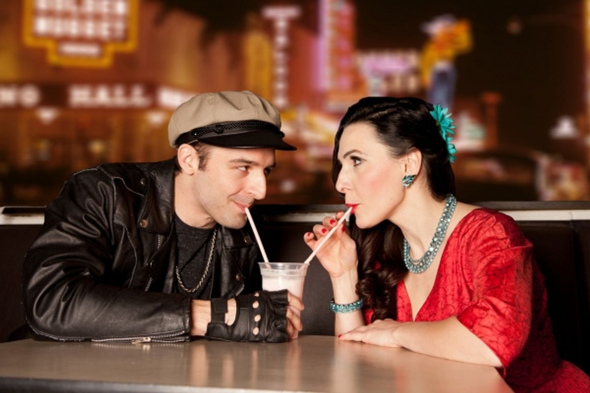 Ben Cunis as Benedick. Irina Tsikurishvili as Beatrice. at 