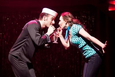 Ben Cunis as Benedick. Irina Tsikurishvili as Beatrice. Photo