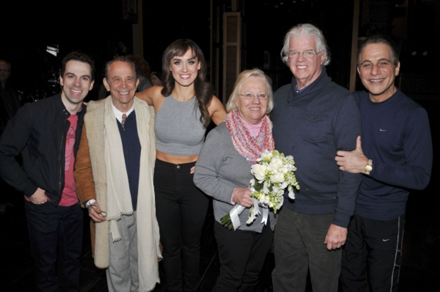 Photo Flash: Joel Grey Gets Lei'd Backstage at HONEYMOON IN VEGAS on Broadway!  Image