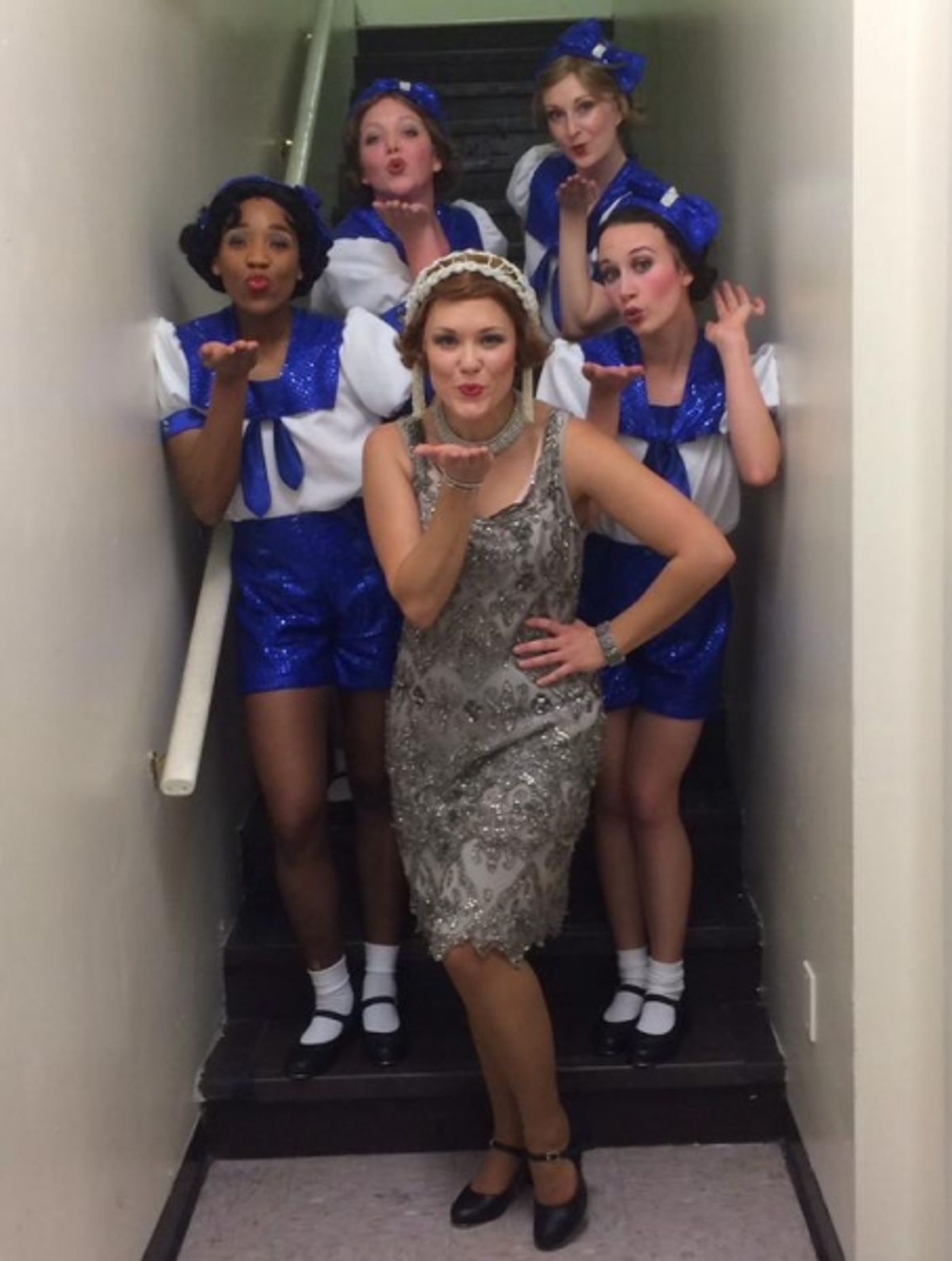 Photo Flash: Saturday Intermission Pics - Feb. 14 Part 2 - ON THE TOWN Cast Sells Kisses and More!  Image