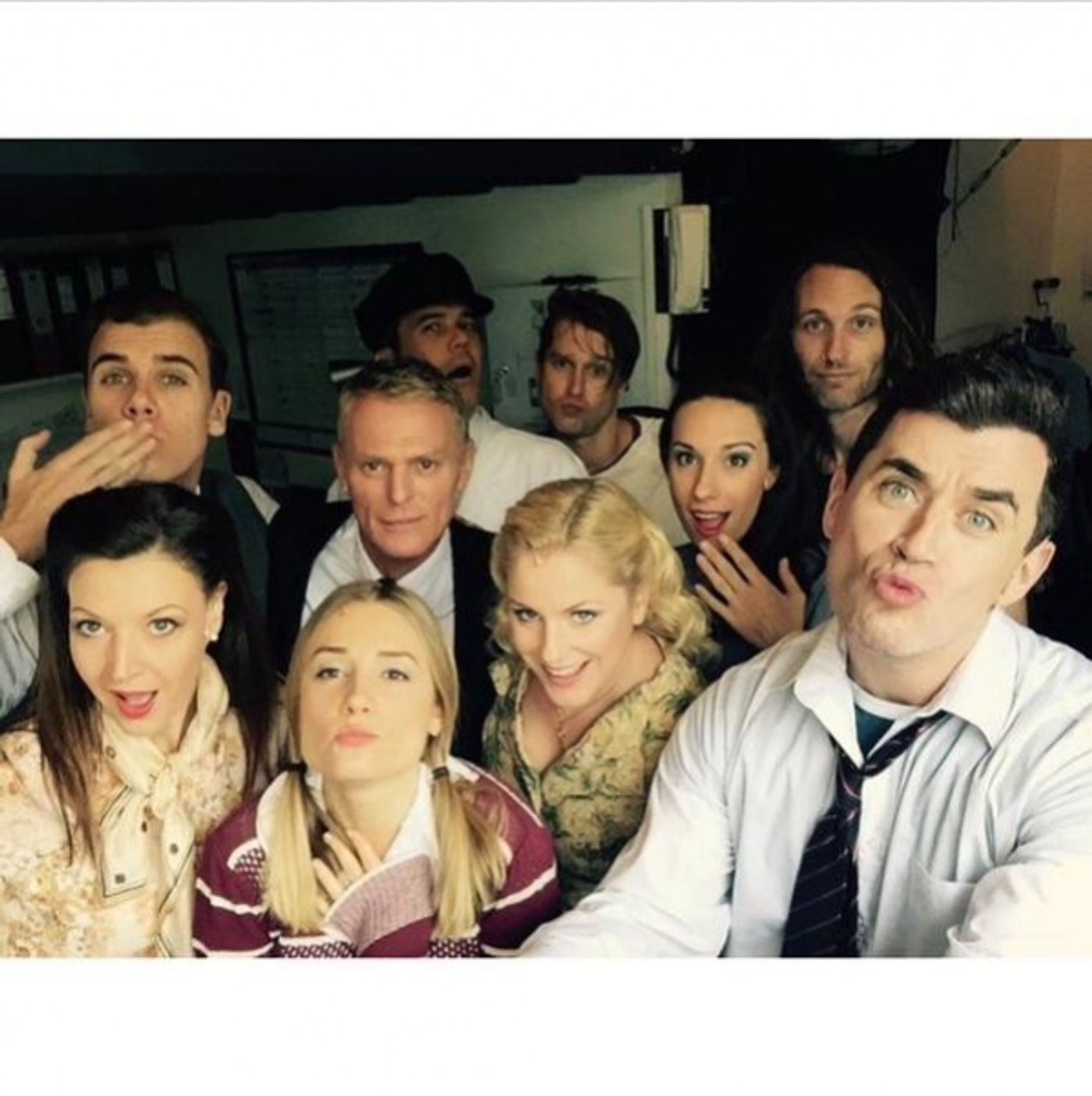 Photo Flash: Saturday Intermission Pics - Feb. 14 Part 2 - ON THE TOWN Cast Sells Kisses and More!  Image