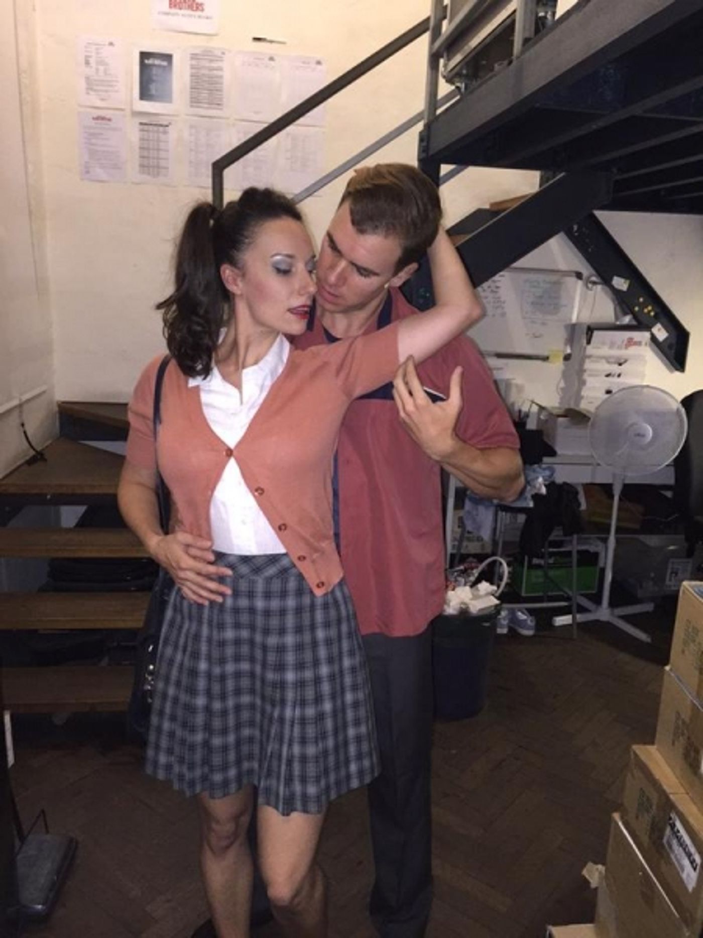 Photo Flash: Saturday Intermission Pics - Feb. 14 Part 2 - ON THE TOWN Cast Sells Kisses and More!  Image