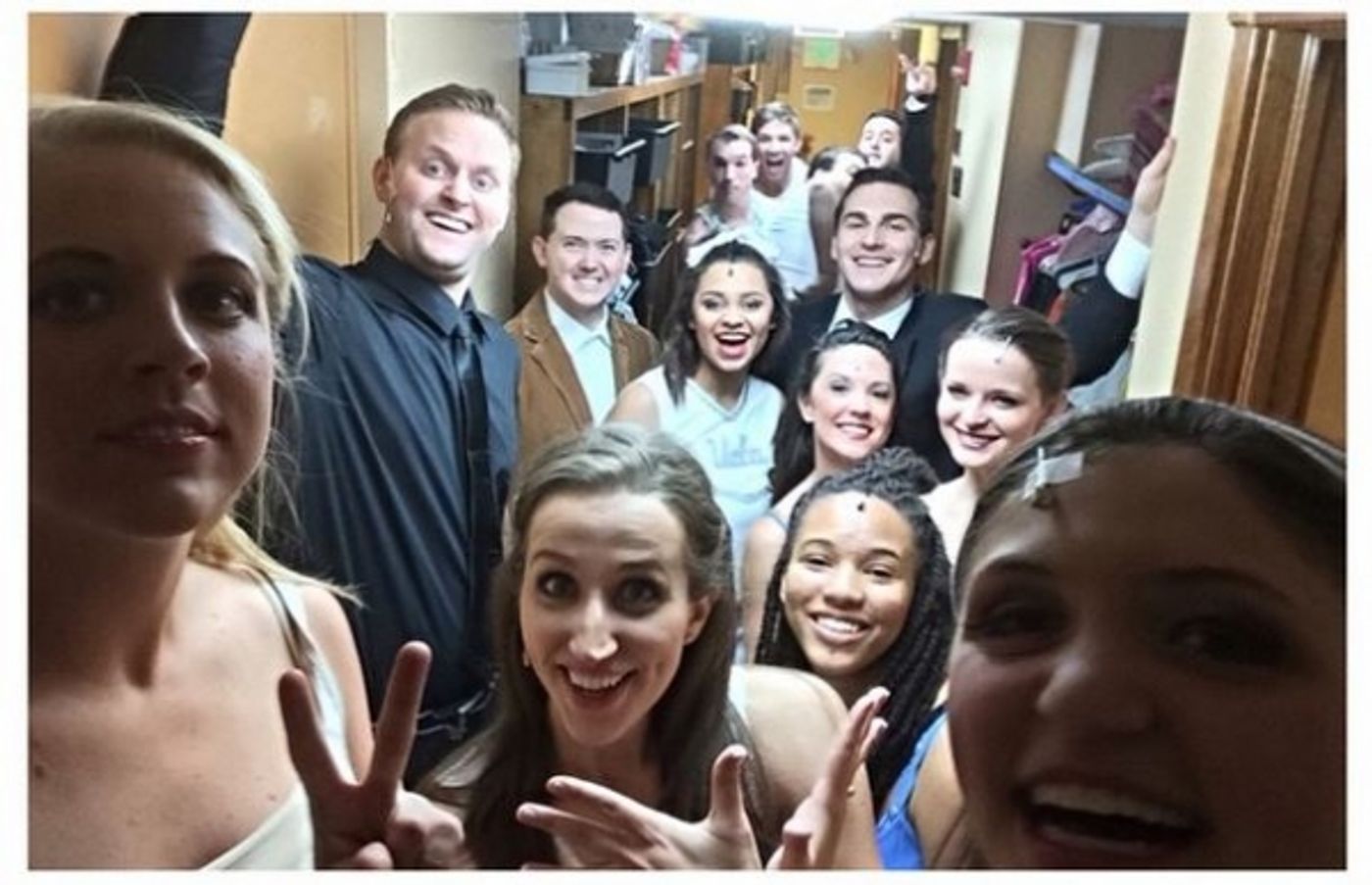 Photo Flash: Saturday Intermission Pics - Feb. 14 Part 2 - ON THE TOWN Cast Sells Kisses and More!  Image