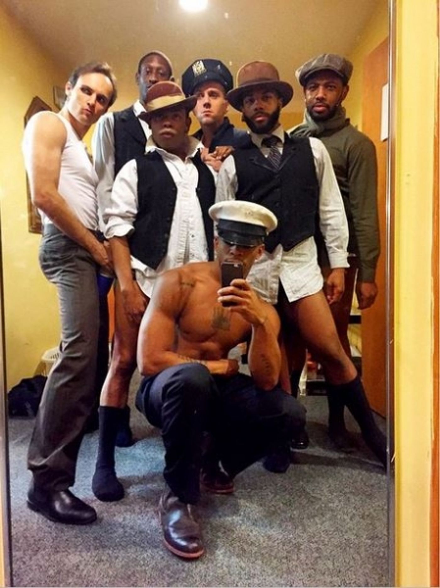 Photo Flash: Saturday Intermission Pics - Feb. 14 Part 2 - ON THE TOWN Cast Sells Kisses and More!  Image