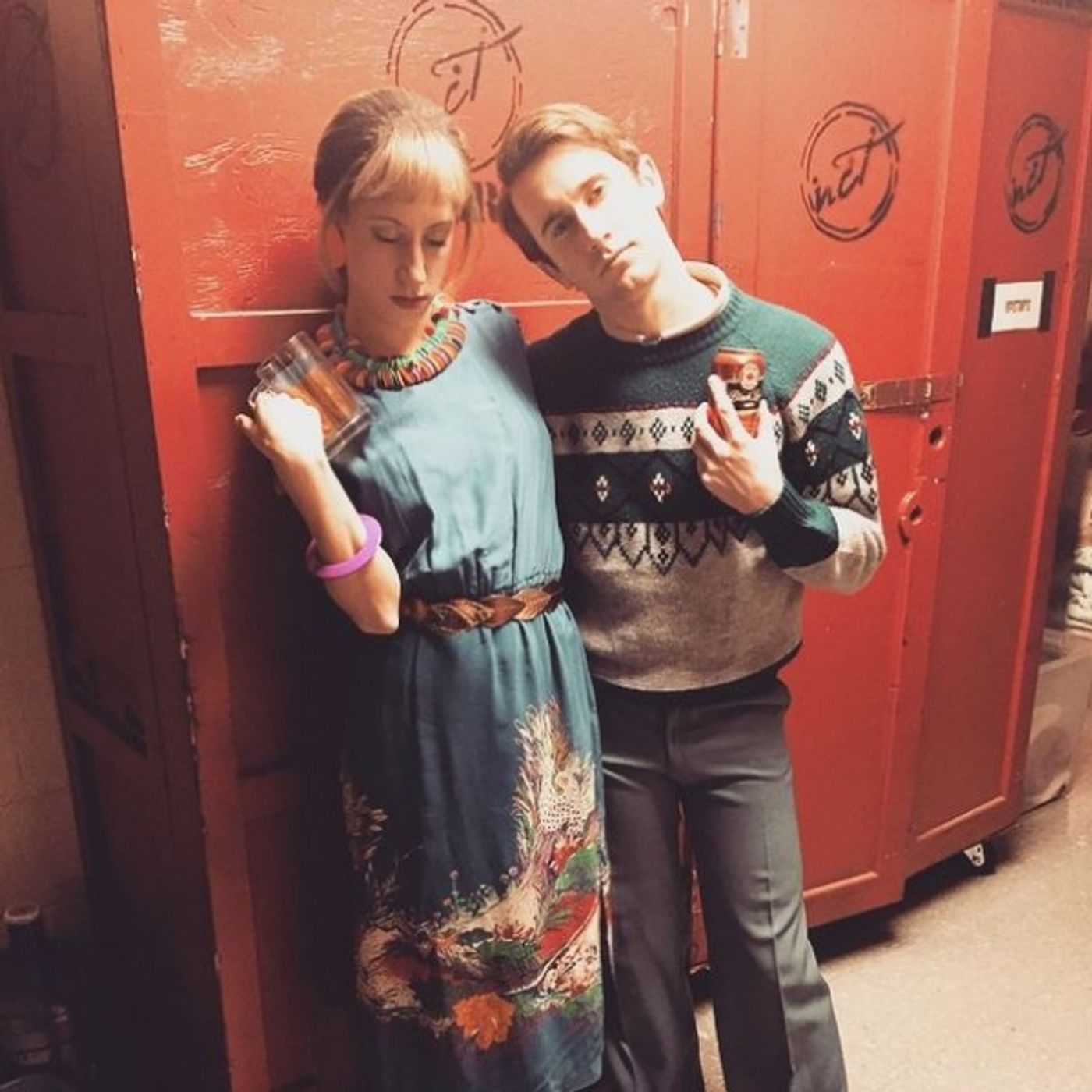 Photo Flash: Saturday Intermission Pics - Feb. 14 Part 2 - ON THE TOWN Cast Sells Kisses and More!  Image