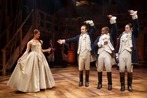Carleigh Bettiol, Lin-Manuel Miranda, Leslie Odom Jr., and Anthony Ramos @ BroadwayWorld Carleigh Bettiol, Lin-Manuel Miranda, Leslie Odom Jr., and Anthony Ramos Photo