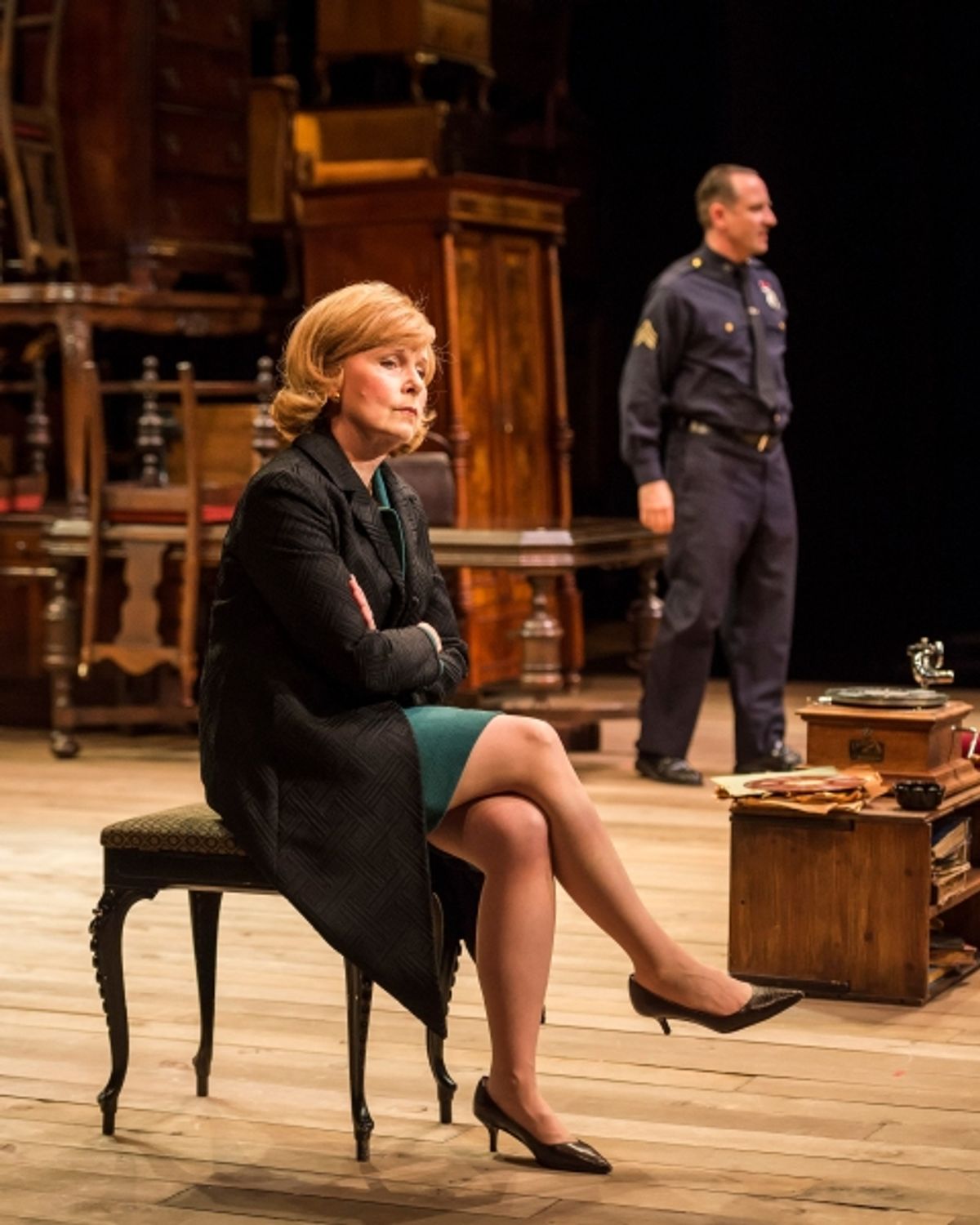 Kate Burton and Sam Robards (background) at 