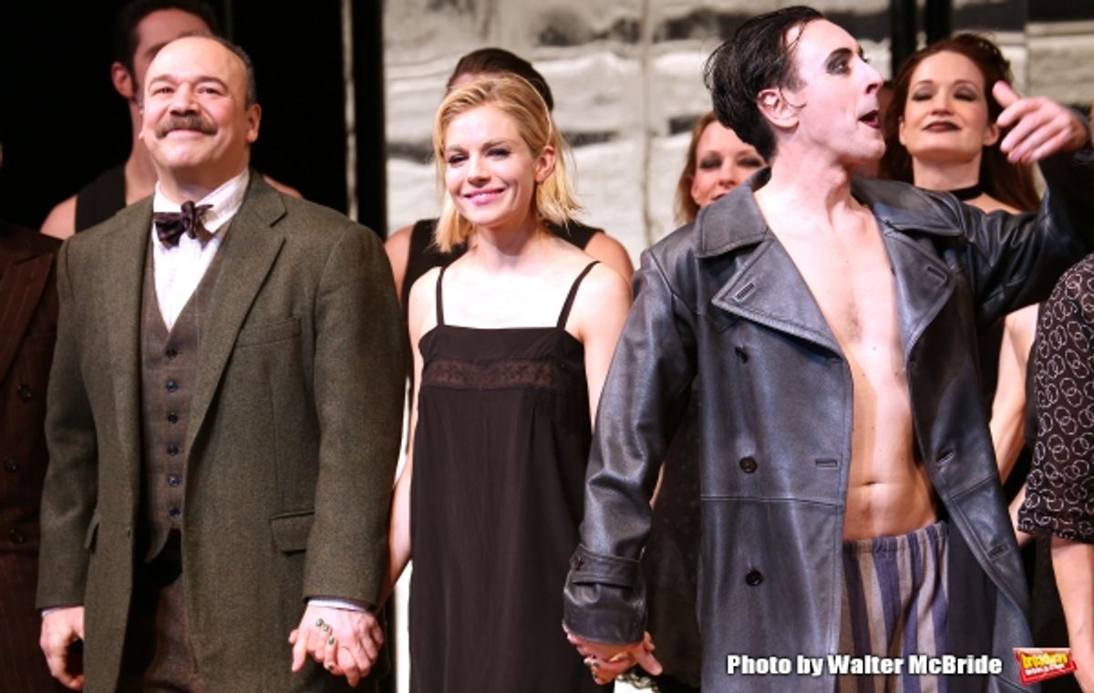 Danny Burstein, Sienna Miller and Alan Cumming  at 