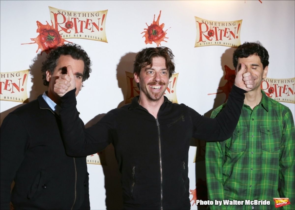 Brian D'Arcy James, Christian Borle and John Cariani  at 