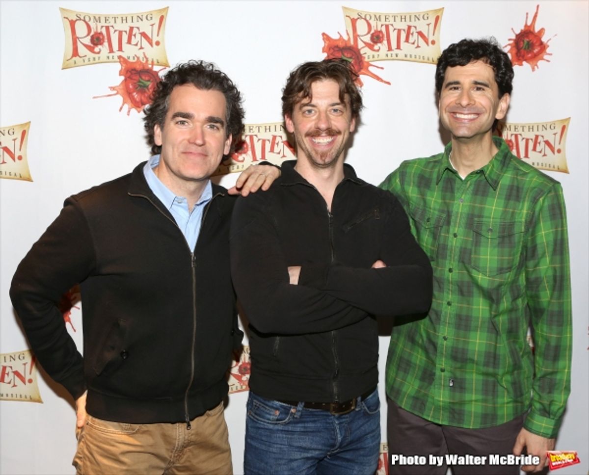 Brian D'Arcy James, Christian Borle and John Cariani  at 