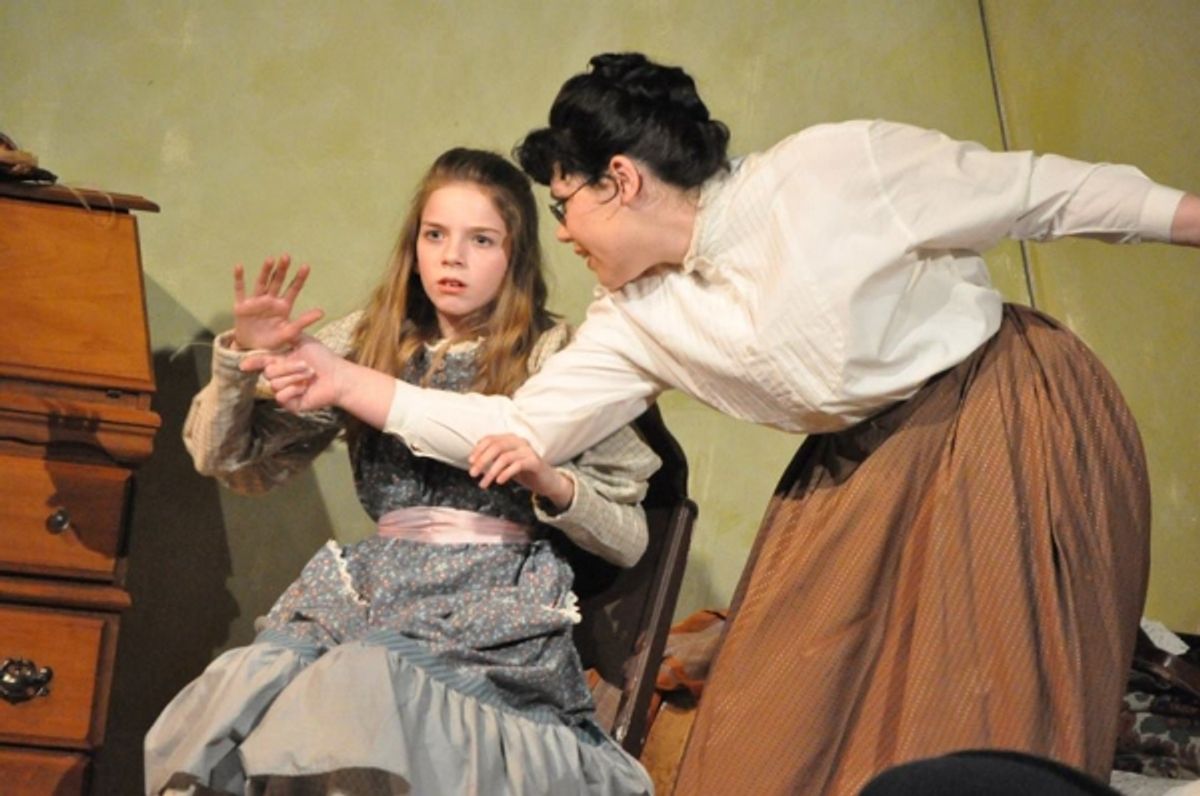 LIBERTY EVANS-AGNEW (Helen Keller) and DEYA OZBURN (Anne Sullivan) at 