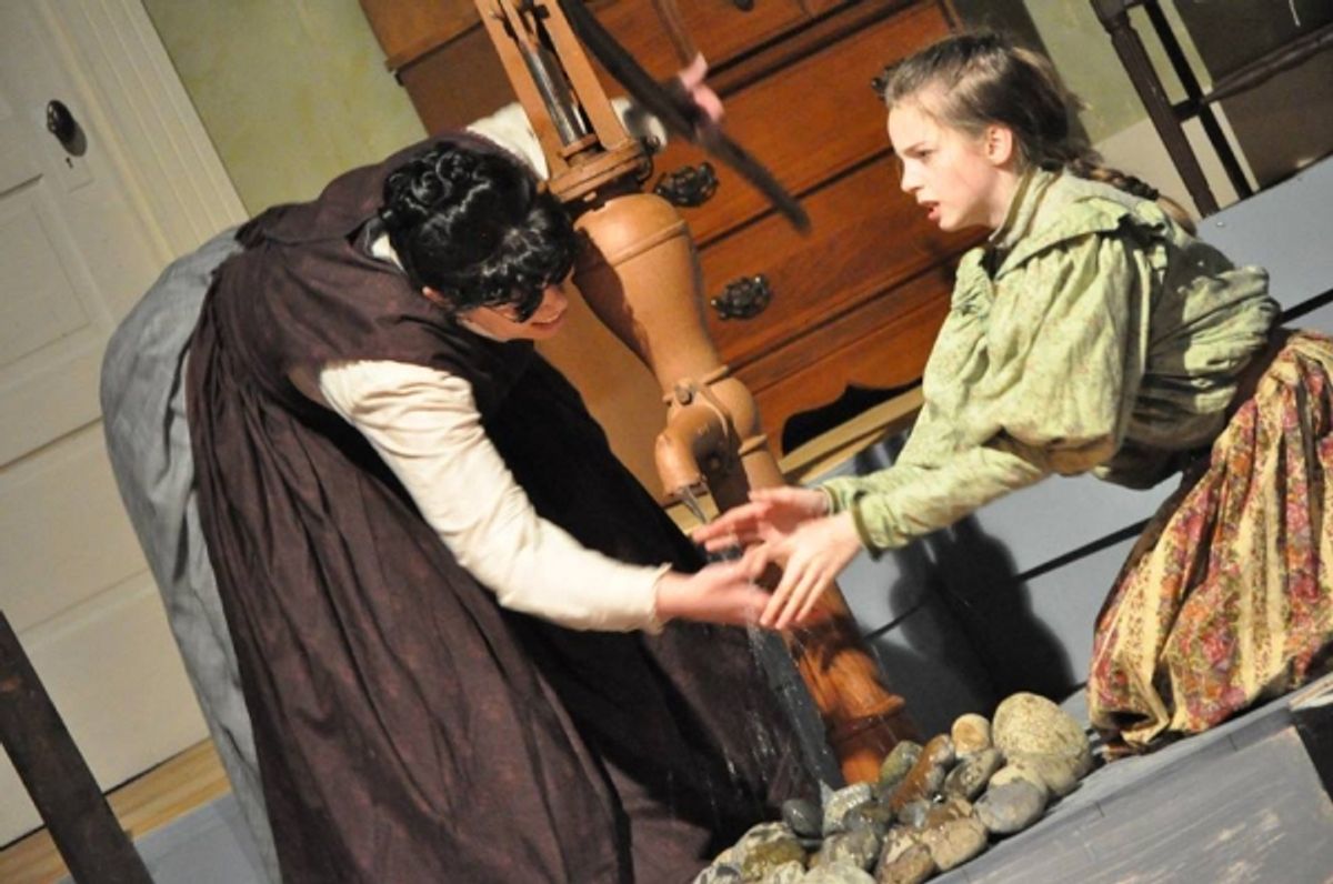 DEYA OZBURN (Anne Sullivan) and LIBERTY EVANS-AGNEW (Helen Keller)  at 