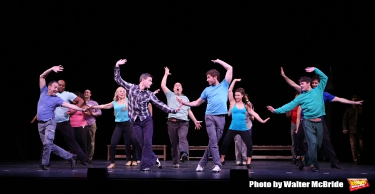 Brad Oscar and the cast  at 