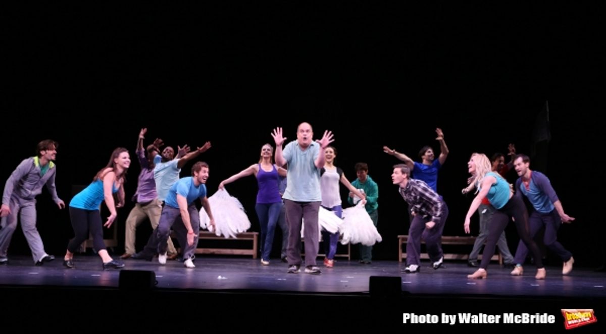 Brad Oscar and the cast  at 