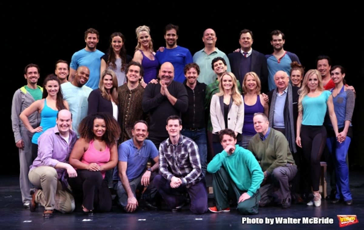Casey Nicholaw and the cast  at 
