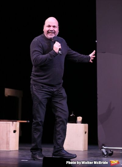 Casey Nicholaw during a rehearsal presentation of 'Something Rotten! A Very New Music Photo