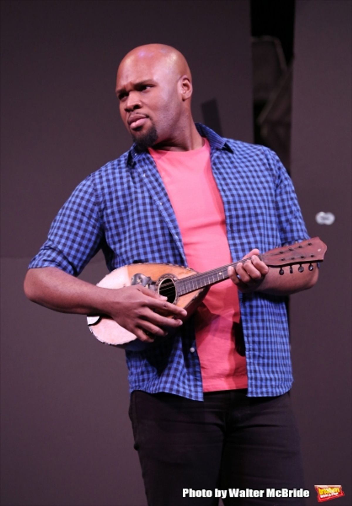 Michael James Scott during a rehearsal presentation of 'Something Rotten! A Very New Musical'  at the Little Shubert Theatre on February 17, 2015 in New York City.  at 