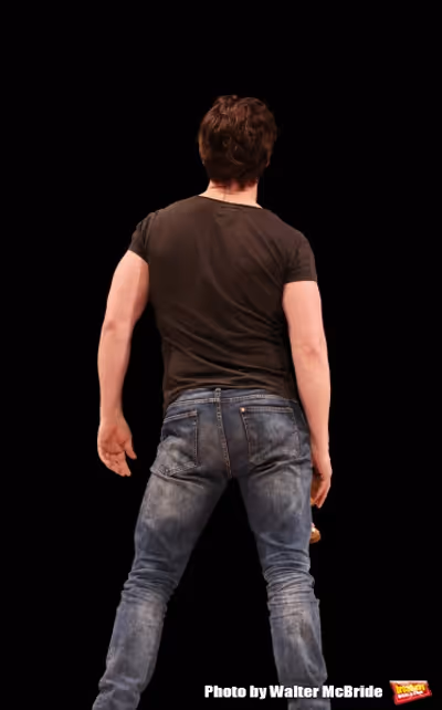 Christian Borle during a rehearsal presentation of 'Something Rotten! A Very New Musi Photo