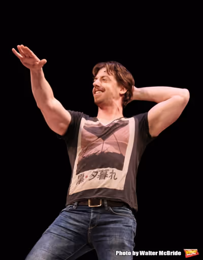 Christian Borle during a rehearsal presentation of 'Something Rotten! A Very New Musi Photo