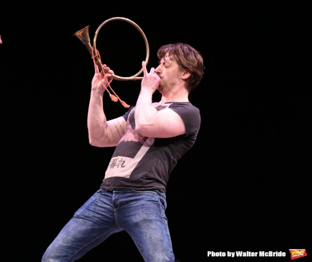 Christian Borle during a rehearsal presentation of 'Something Rotten! A Very New Musical'  at the Little Shubert Theatre on February 17, 2015 in New York City.  at 