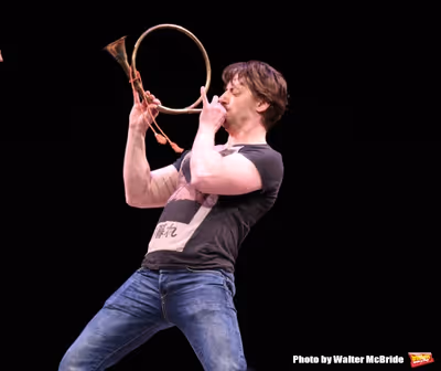 Christian Borle during a rehearsal presentation of 'Something Rotten! A Very New Musi Photo