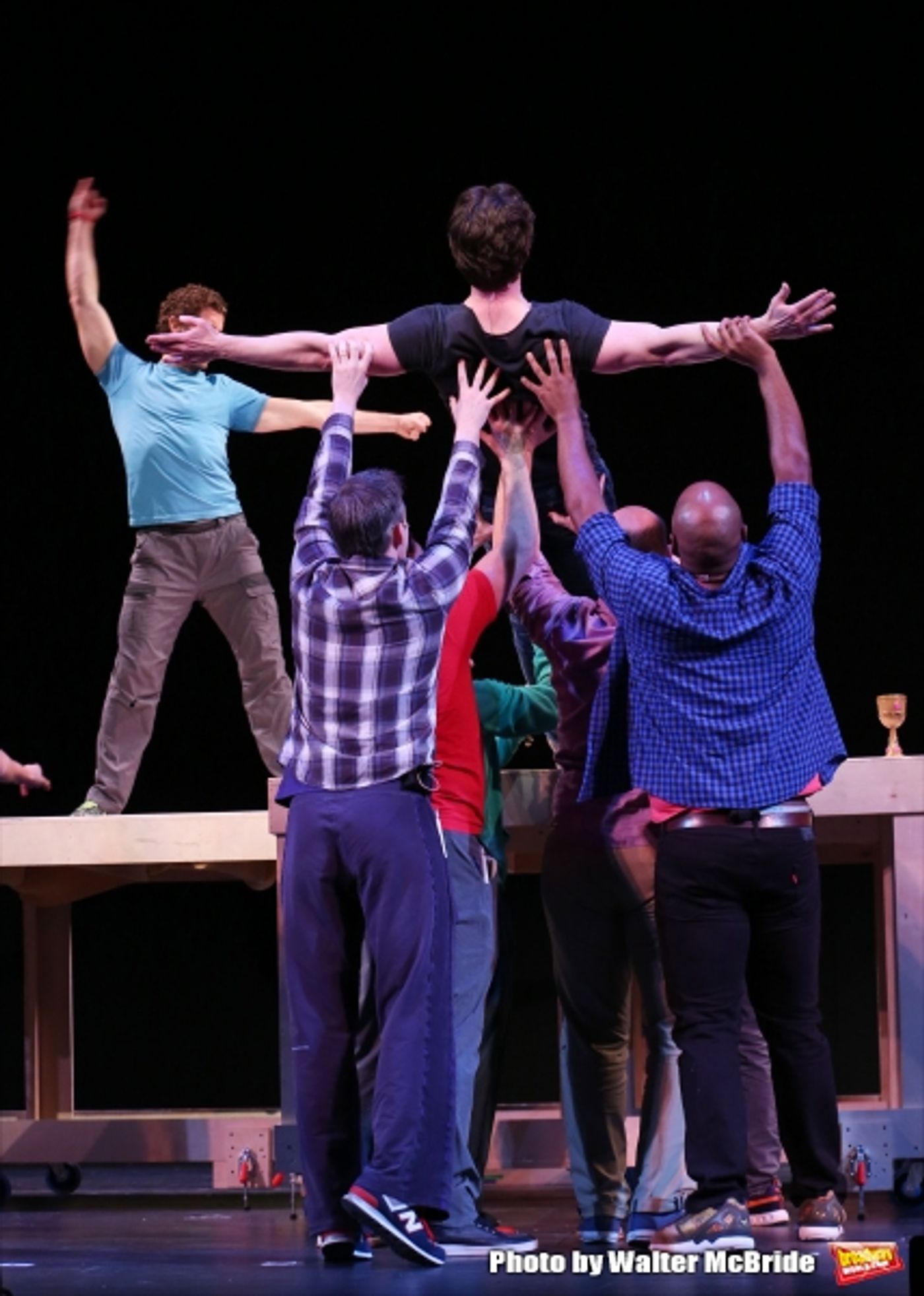 Photo Coverage: Sneak Peek at Brian d'Arcy James and More in Rehearsal for Broadway-Bound SOMETHING ROTTEN!  Image