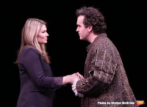 Heidi Blickenstaff and Brian D'Arcy James during a rehearsal presentation of 'Somethi Photo