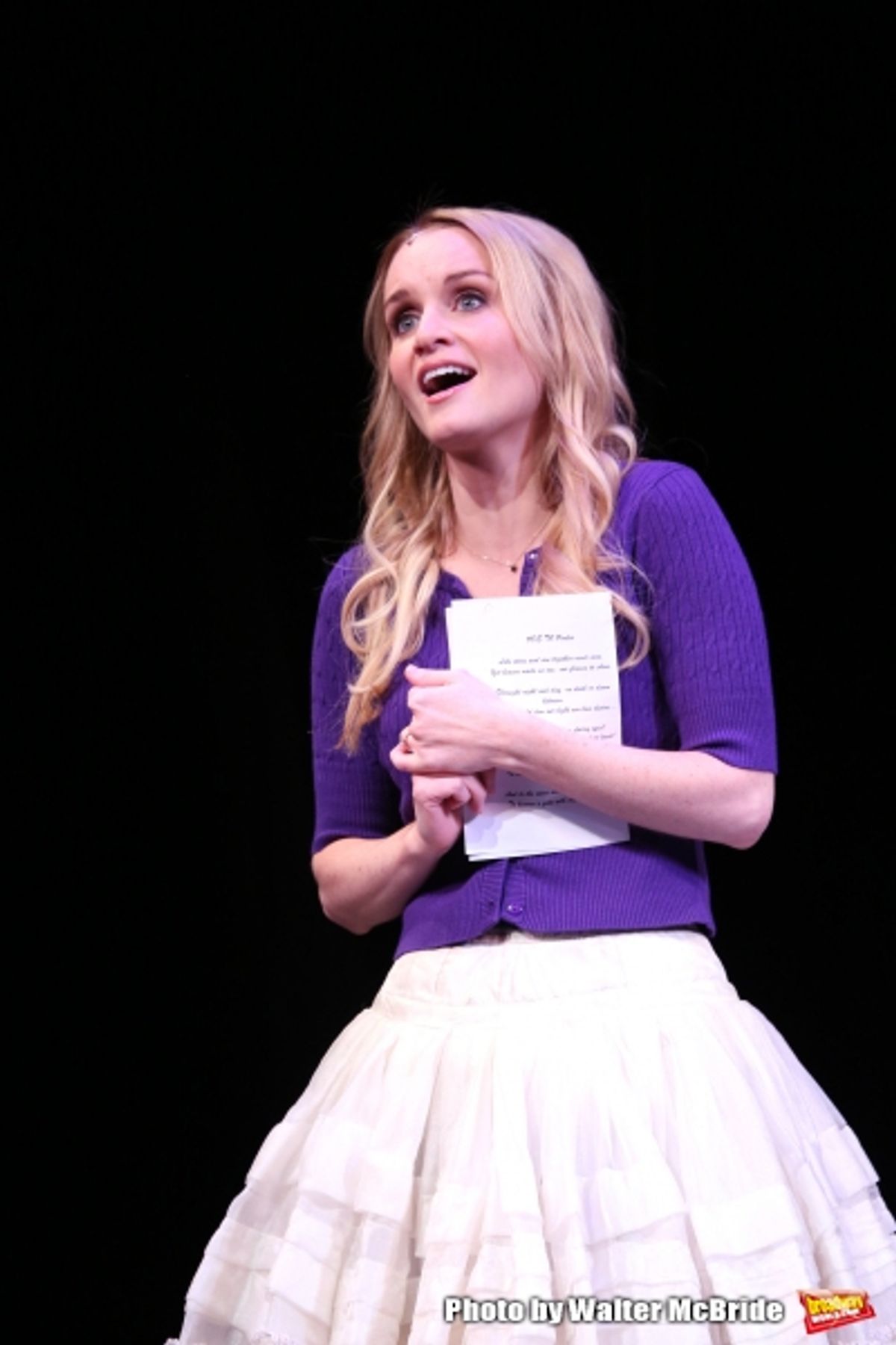 Kate Reinders during a rehearsal presentation of 'Something Rotten! A Very New Musical'  at the Little Shubert Theatre on February 17, 2015 in New York City.  at 