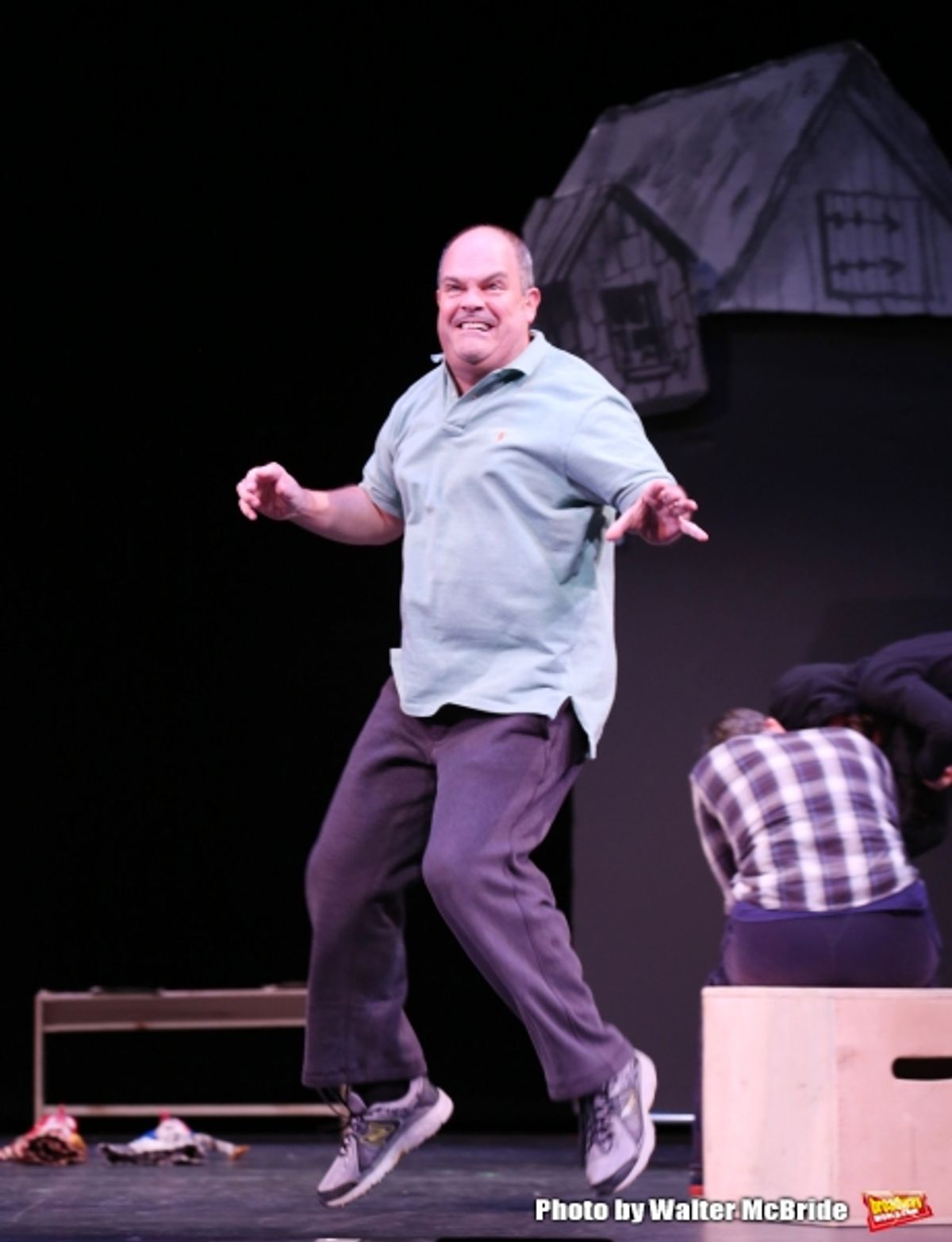 Brad Oscar during a rehearsal presentation of 'Something Rotten! A Very New Musical'  at the Little Shubert Theatre on February 17, 2015 in New York City.  at 