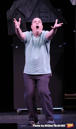 Brad Oscar during a rehearsal presentation of 'Something Rotten! A Very New Musical'  Photo