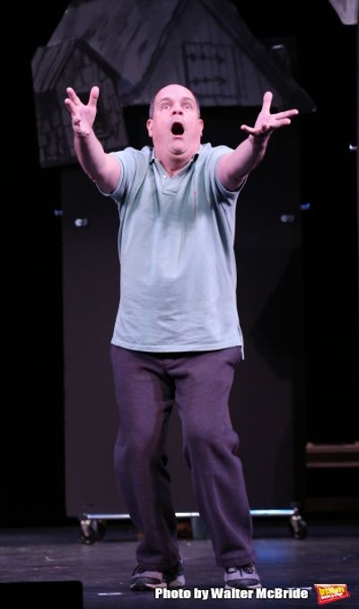 Brad Oscar during a rehearsal presentation of 'Something Rotten! A Very New Musical'  Photo