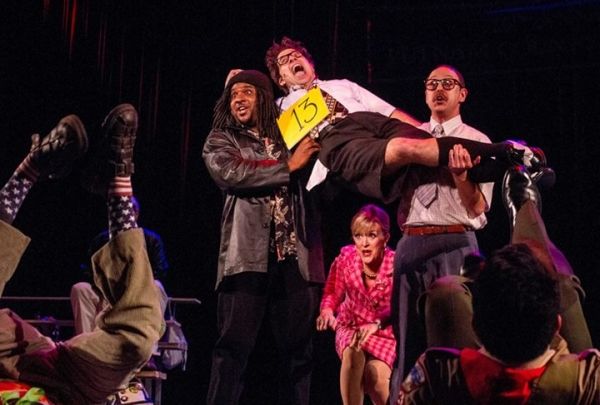 Banjamin Roy as Mitch Mahoney, Omri Schein* as William Barfee, Nancy Snow Carr* as Ro Photo