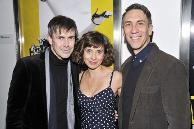 Matt McGrath and Robert Sella share the evening with fellow cast member Jeanine Serra Photo