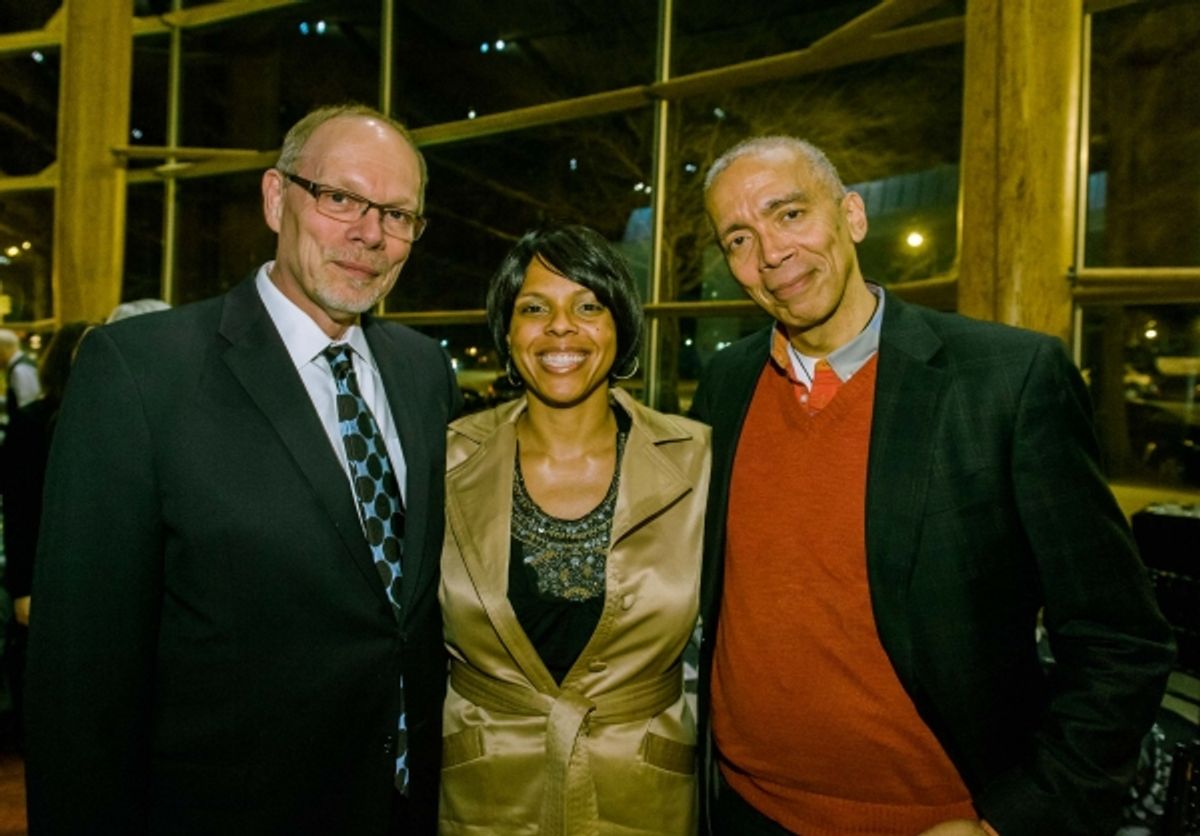  Arena Stage Executive Producer Edgar Dobie, August Wilsonâ€™s daughter Sakina Ansari and director Timothy Douglas  at 