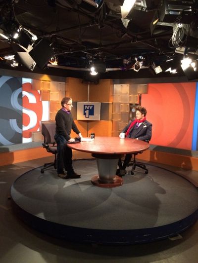 I am interviewed by Patrick Pacheco at NY1 â€œOn Stageâ€ Photo