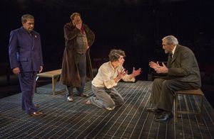 Robert Dorfman as Vasily Korinsky, Ron Orbach as Moishe Bretzky, Eli Gelb as Pinchas Pelovits, and Hal Linden as Yevgeny Zunser @ BroadwayWorld Robert Dorfman as Vasily Korinsky, Ron Orbach as Moishe Bretzky, Eli Gelb as Pinchas Photo