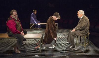 Ron Orbach as Moishe Bretzky, Robert Dorfman as Vasily Korinsky, Eli Gelb as Pinchas  Photo