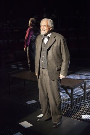 Hal Linden as Yevgeny Zunser with (background) Ron Orbach as Moishe Bretzky @ BroadwayWorld Hal Linden as Yevgeny Zunser with (background) Ron Orbach as Moishe Bretzky Photo