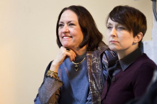 Joan McGrath and Kelli Walker in rehearsal for Pride Films and Playsâ€™ producti Photo