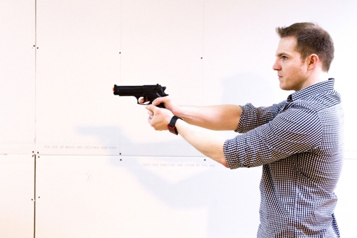 James Nedrud in rehearsal for Pride Films and Playsâ€™ production of ANGRY FAGS at 