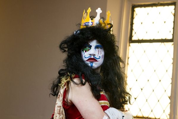 Sadie Rogers in rehearsal for Red Tape Theatreâ€™s production of THE WALK ACROSS Photo