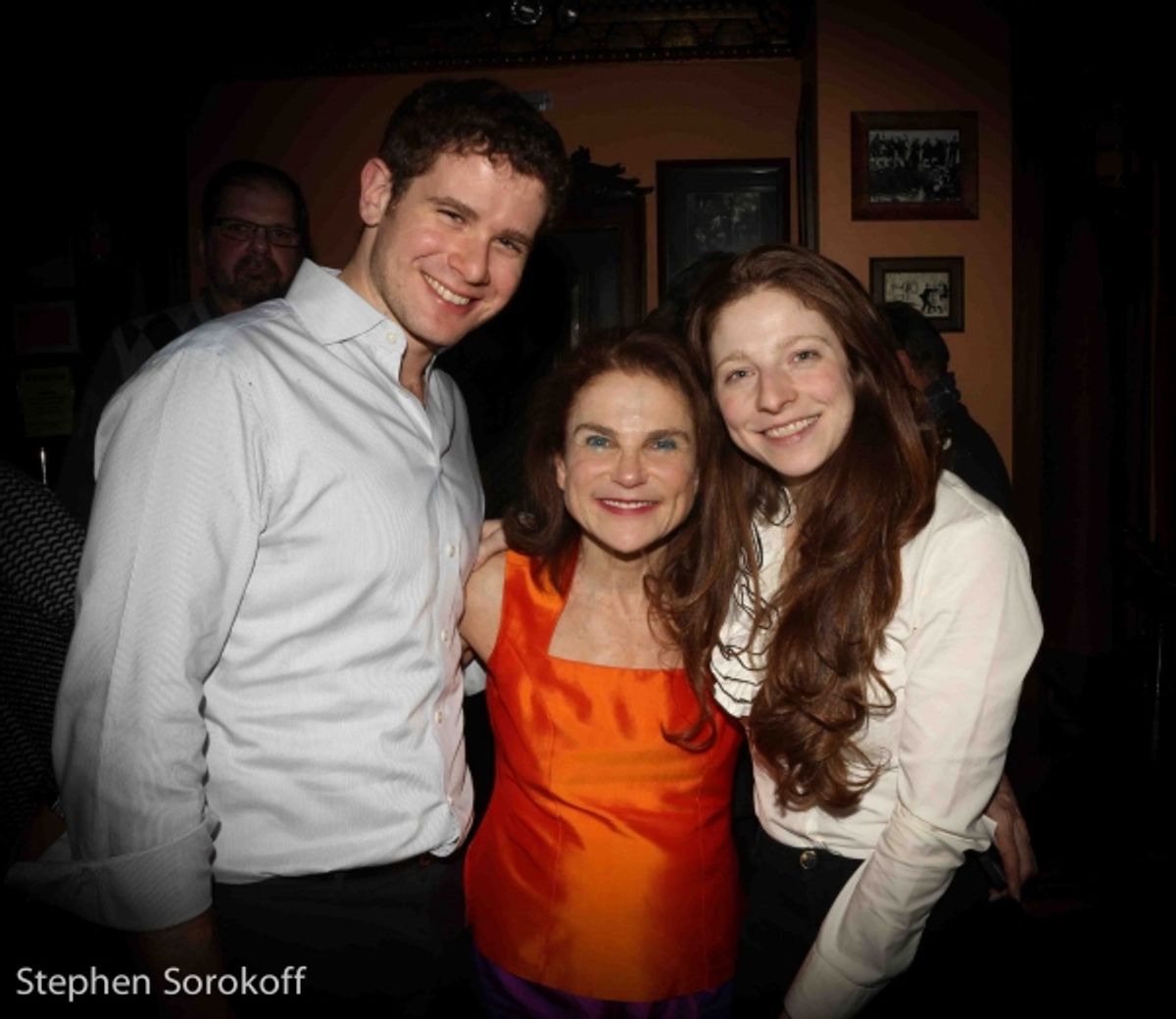Joel Ryzowy, Tovah Feldshuh, Amanda Levy at 