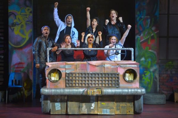 The company of Mr. Burns, a post-electric play rehearses 'Chart Hits' in post-apocaly Photo